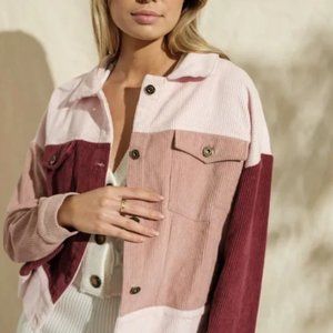 Corduroy Colorblock Jacket